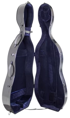 Hidersine Fibreglass Cello Case - Grey -Musical Instruments Sale 1866bk 2