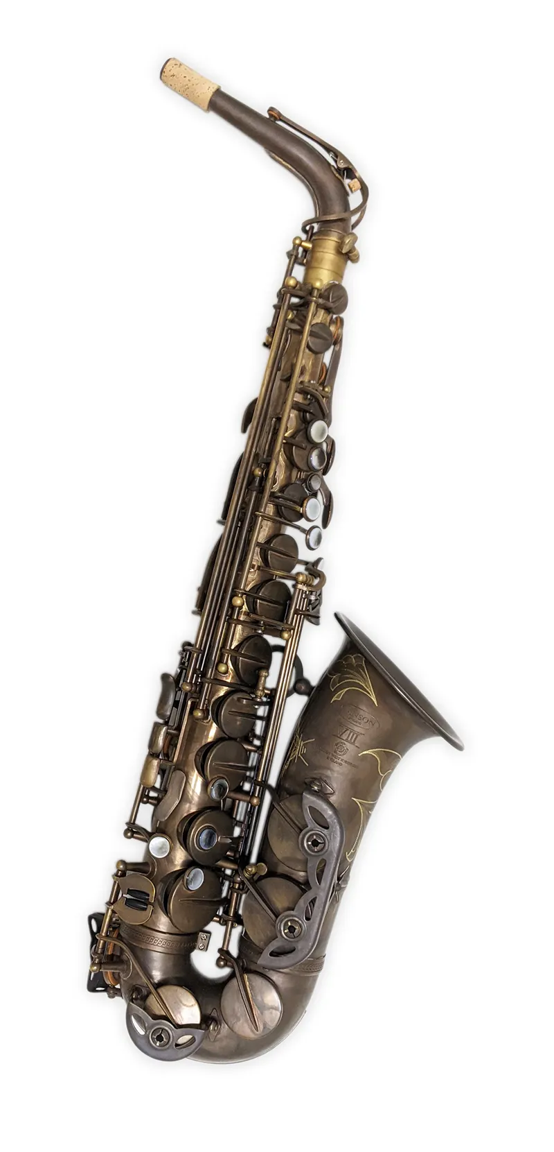 Hanson Series VIII Alto Saxophone Hand Rubbed Raw Brass 1 Hanson Series VIII Alto Saxophone Hand Rubbed Raw Brass
