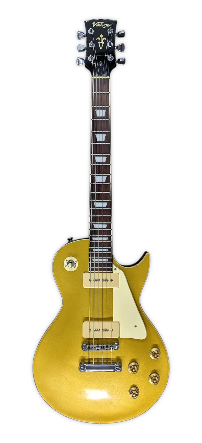 Secondhand Vintage V100 Reissued Electric Guitar - Gold Top 1 Secondhand Vintage V100 Reissued Electric Guitar - Gold Top