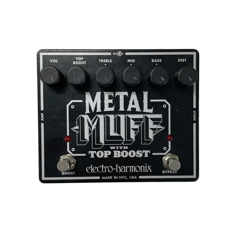 Electro Harmonix Metal Muff With Top Boost Guitar Pedal 1 Electro Harmonix Metal Muff With Top Boost Guitar Pedal