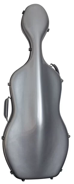 Hidersine Polycarbonate Cello Case - Carbon Fibre Effect