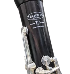 Hanson T7 A Clarinet - Grenadilla 6 Hanson T7 A Clarinet - Grenadilla -Musical Instruments Sale hanson t7 close up