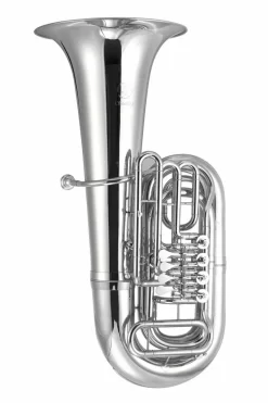 John Packer JP379BB Sterling BBb Rotary Valve Tuba - Silverplate