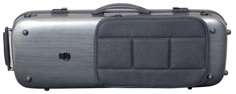 Hidersine Polycarbonate Oblong Viola Case - Brushed Silver 3 Hidersine Polycarbonate Oblong Viola Case - Brushed Silver - Image 3