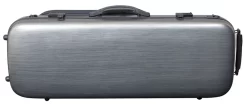Hidersine Polycarbonate Oblong Viola Case - Brushed Silver