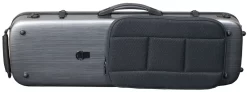 Hidersine Polycarbonate Oblong Violin Case - Brushed Silver -Musical Instruments Sale vnpc1bk 1