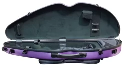 Hidersine Polycarbonate Halfmoon Violin Case - Brushed Purple -Musical Instruments Sale vnpc2pr 1