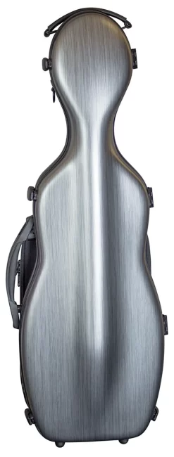 Hidersine Polycarbonate Gourd Violin Case - Brushed Silver