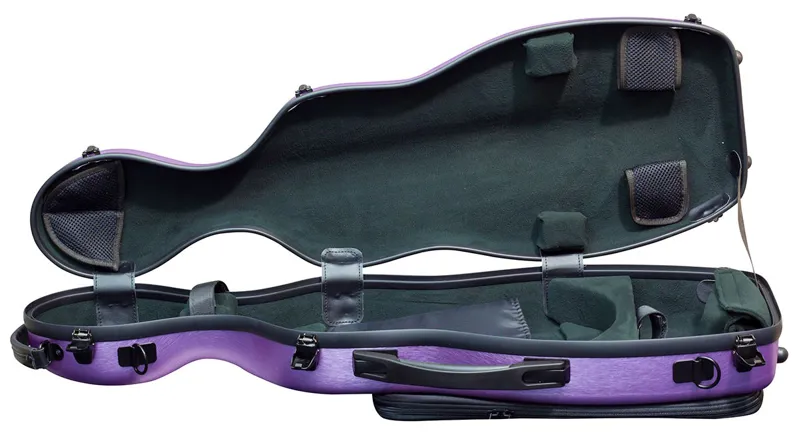 Hidersine Polycarbonate Gourd Violin Case - Brushed Purple 3 Hidersine Polycarbonate Gourd Violin Case - Brushed Purple - Image 3